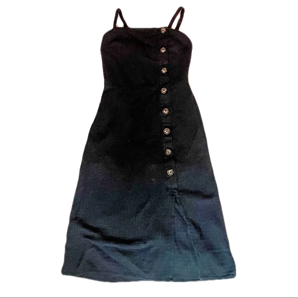 Universal Thread Black Button Down mid length Dress XS